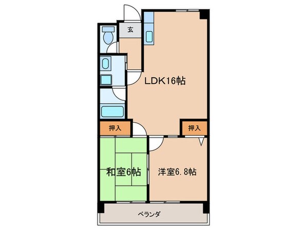 グリーンハイツ足立の物件間取画像